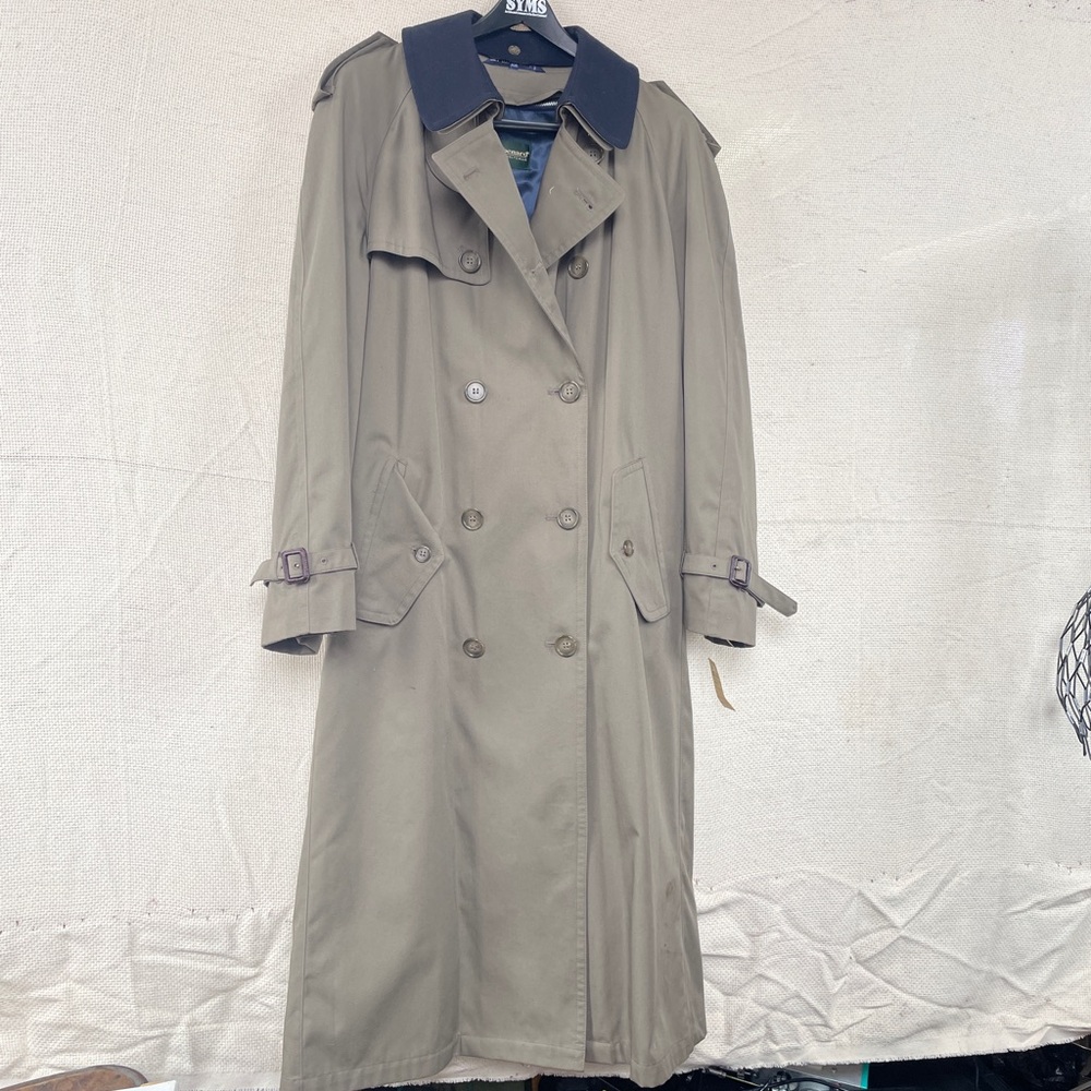 Harve Benard Olive Trench Coat with Removable liner NWT